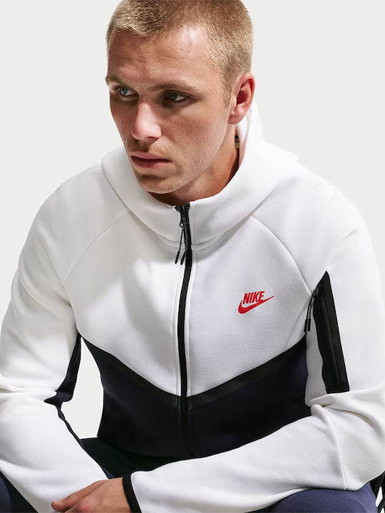 Nike Windrunner Ζακέτα με Κουκούλα Λευκή