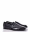 Damen-Loafers aus Schwarzem Leder in Schwarz