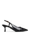 Adan Pointed Toe Pumps with Strap Black