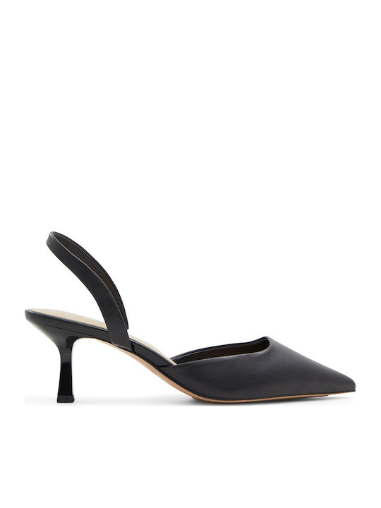 Gavedessi Pointed-Toe Heels with Strap Black