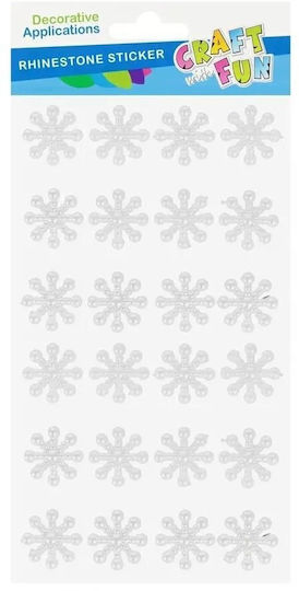 Craft with Fun Weihnachtsaufkleber mit Schneeflocken-Muster