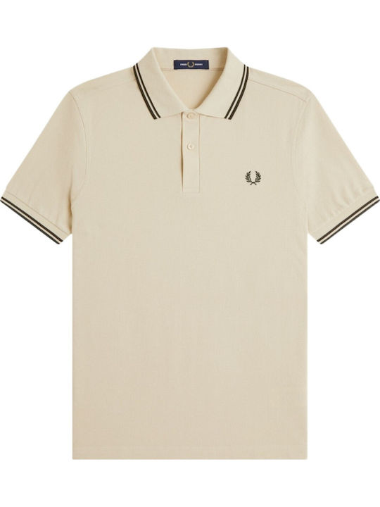 Fred Perry Twin Tipped Polo Μπλούζα Μπεζ