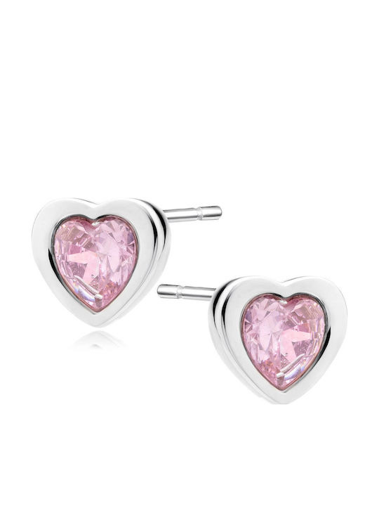 Lysea Women's Earrings Velia Heart 925 Silver Silver-Coloured