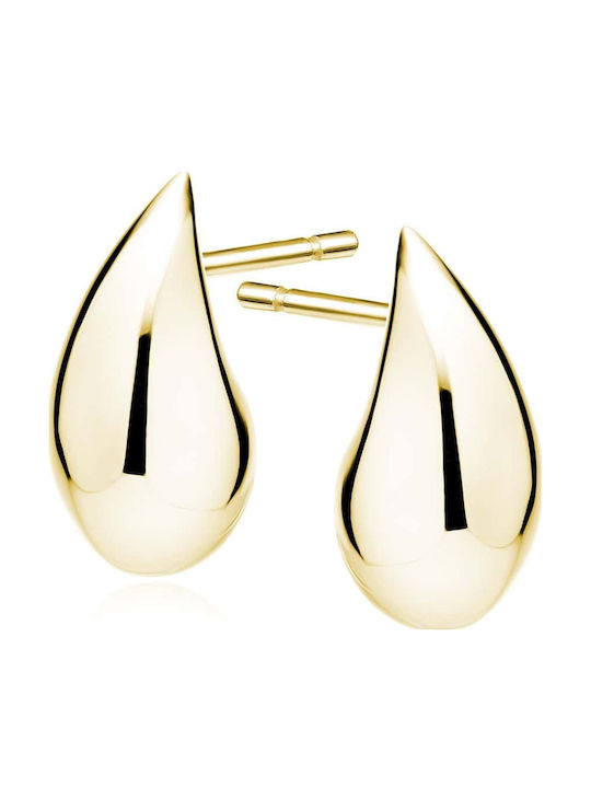 Lysea Women's Teardrop Earrings 18mm 925 Silver Gold Plated