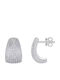 Lysea Women's Stellar Pave Earrings 925 Silver Silver-Tone Moissanite
