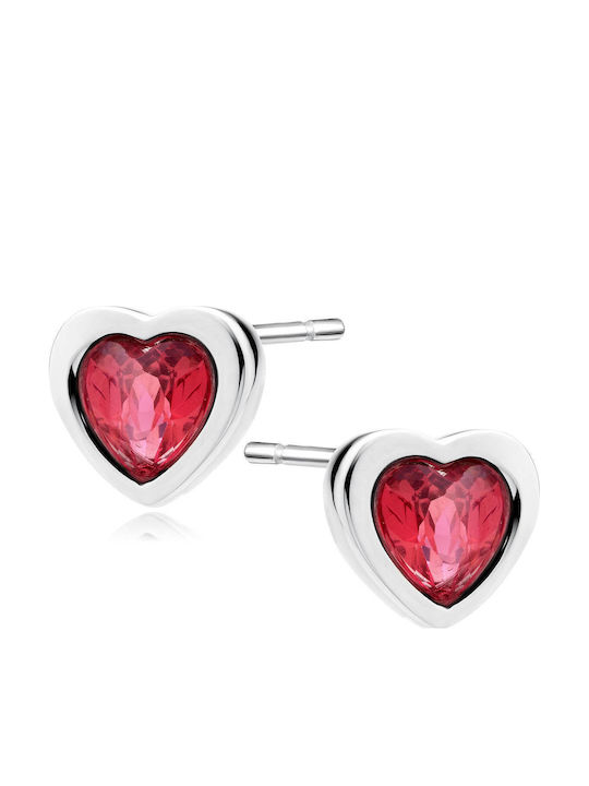 Lysea Women's Earrings Lysenne Heart 925 Silver Silver-Coloured