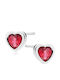 Lysea Women's Earrings Lysenne Heart 925 Silver Silver-Coloured