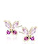 Lysea Women's Evania Butterfly Earrings 925 Silver Gold Plated