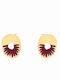 Mini Mush Wine Red Earrings