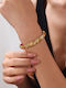 Lysea Women's Leather Cuff Bracelet with Zircon