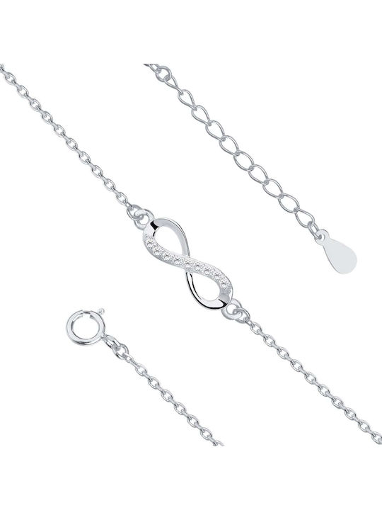 Lysea Women's Silver Chain Bracelet with Infinity Design