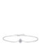 Lysea Women's Silver Chain Bracelet with Heart Design 14cm