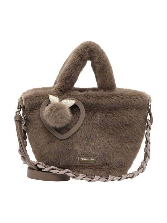 Tamaris Pelzige Damen-Crossbody-Tasche Puro