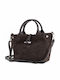 Grey Leather Women's Shoulder Bag
