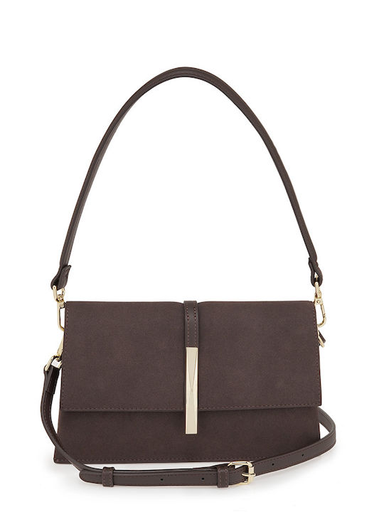 Veta Damen-Schultertasche aus braunem Wildleder