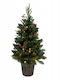 Illuminated Christmas Decorative Plastic Tree 90 cm Battery Operated White
