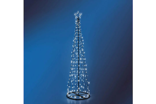 Illuminated Christmas Decorative Metal Tree 200cm Electric Black 276pcs