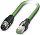 Phoenix Contact U/UTP Cat.5 (100Mbps) Ethernet Network Cable 12m Green