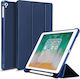 Obastyle Husă Tip Carte Tri-fold Albastră iPad 2019 2020 2021 10,2″
