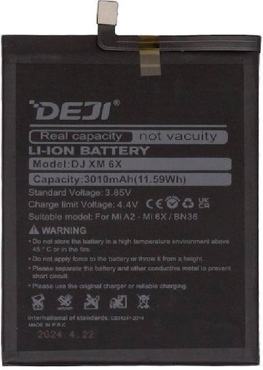 Deji Bn36 Oem Mobile Replacement Battery Mi 6x/a2 3010mah