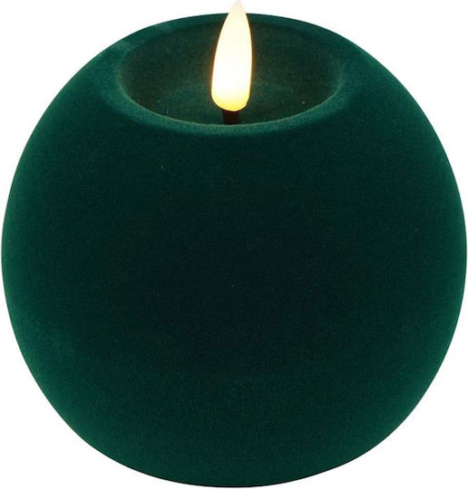 Weihnachts-LED-Kerze 013.840032 10x7,8 cm Grün
