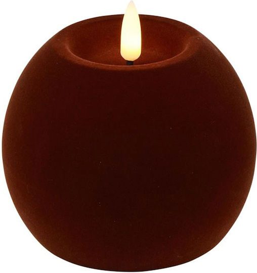 Weihnachtskerze LED 013.840016 10x7,8 cm Bordeauxrot