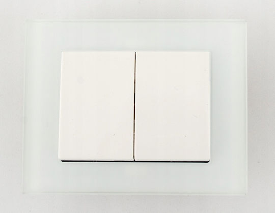 Harry Potter Recessed Double Wall Switch Without Frame White
