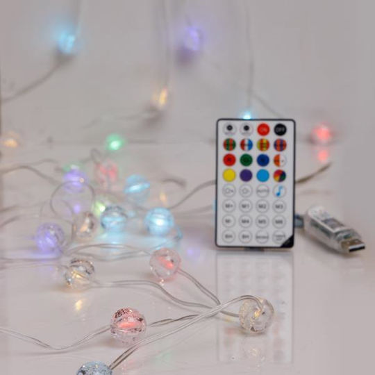 Smart LED-Lichterkette 15 m RGB USB in Reihe