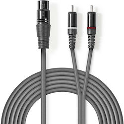 Nedis XLR male - 1.5m COTH15220GY15