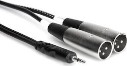 Hosa XLR кабел с два мъжки XLR конектора, сребрист, 2 м