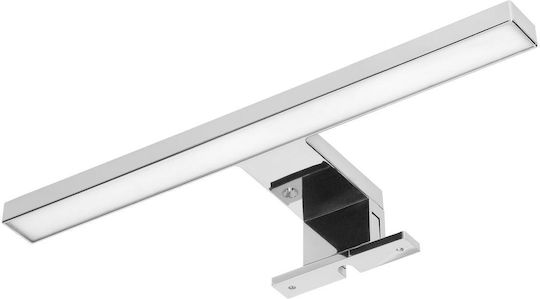 Orno Modern Bathroom Wall Light with Integrated LED and Natural White Light Silver 30x10.5x4 cm