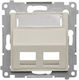 Kontakt-Simon Network-Phone Socket Front Plate DKP2S.01/42