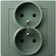 Ospel Double Green Power Socket