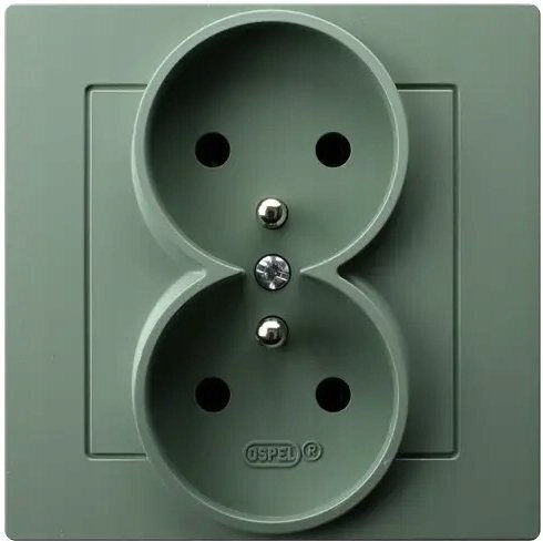 Ospel Double Green Power Socket