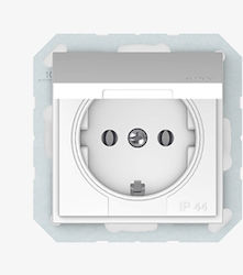Harry Potter Single External Waterproof Power Socket with Lid White