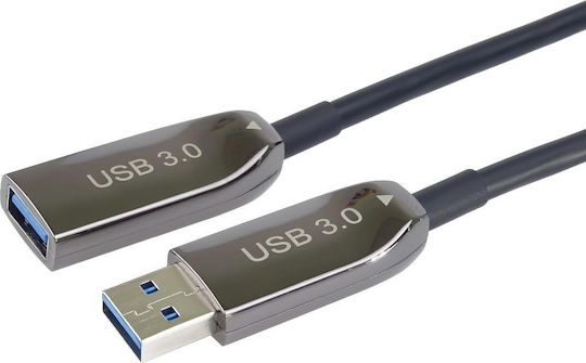PremiumCord USB 2.0 Cable USB-A male - Μαύρο 20m