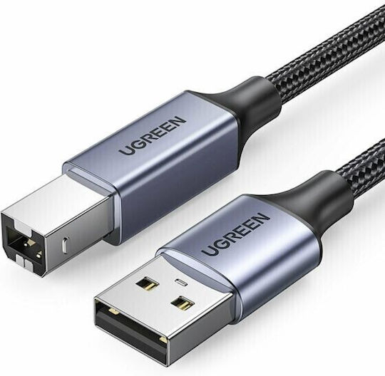 Ugreen USB 2.0 Cable USB-B male - USB-B male Μαύρο