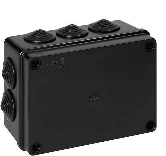 Orno Electrical Junction Box for Outdoor Branching Waterproof IP65 in Black Colour