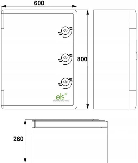 ELS Elektrotechnika Wall-Mounted Waterproof Cabinet Panel