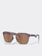 Hstn Sq Unisex Sunglasses with Brown Horn-Rimmed Frame and Brown Lenses