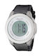 Digital Men's Watch 50mm Battery-Powered with Leather Strap Grey
