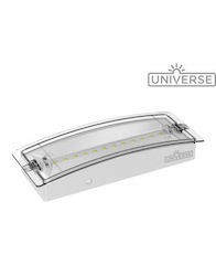 Universe Rechargeable LED Emergency Light with Battery Power Source Universe Rechargeable LED Emergency Light with Battery Power Source