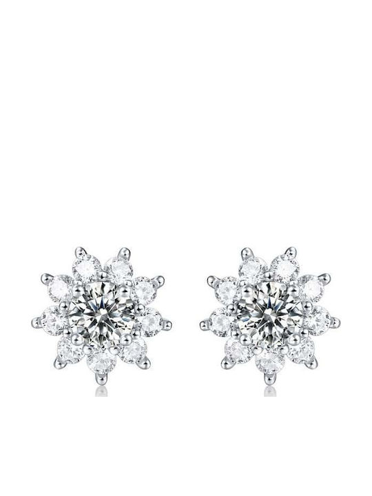 Lysea Women's Luna Rosé Earrings 925 Silver Gold Moissanite