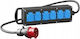 Elektro Plast Cable Extension Cord with 6 Sockets and 2m Length