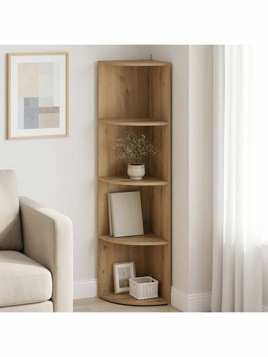 Corner Bookcase Artisan Oak 41.5x41.5x143 cm