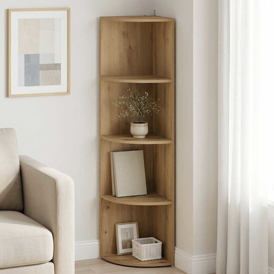Corner Bookcase Artisan Oak 41.5x41.5x143 cm
