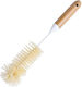 Bamboo Cleaning Brush with Handle for Bottles White