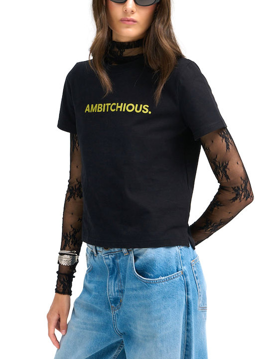 Project Soma Tricou Damă Galben-Negru
