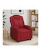 Relax Armchair with Footstool Red 75x95x106cm
