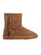 Wildleder Damen-Stiefeletten Braun